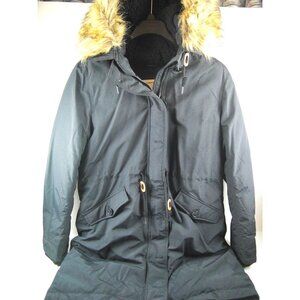 Coat Women's Winter Hooded Black Large Waterproof Down 3/4 Jacket Parka Thicken